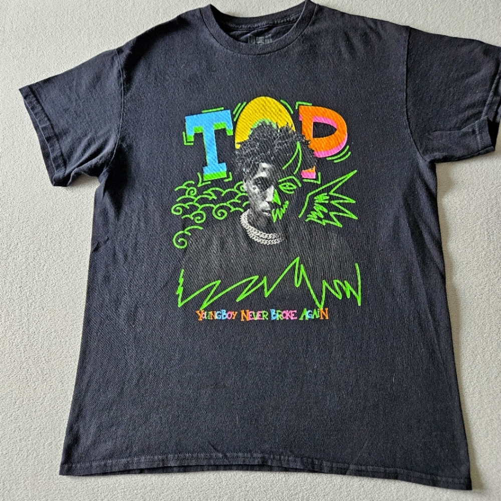 Young Boy Never Broke Again Size: M Black Graphic T-shirt